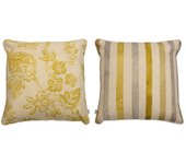 2 fundas de cojín sin relleno barcelona amarillo/gris 50x50 cm