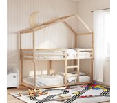 Techo para cama infantil 213x95,5x144,5 cm madera maciza de pino