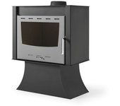 Estufa de leña modelo n 12.42 kw | chimenea moderna insertable para salón y cocina | hogar cassette de leña eficiente