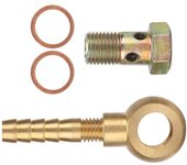 Juego de pernos de conexión tipo banjo para refrigerante de agua del turbocompresor, adaptador de púas para manguera de m14 x 1,5 a 3/8 in