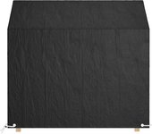 Fundas bancos jardín 2 uds 8 ojales polietileno 130x70x70/88 cm