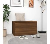 Banco de entrada 80x40x45 cm roble marrón madera contrachapada
