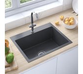 Maison exclusive - fregadero hecho a mano de acero inoxidable negro