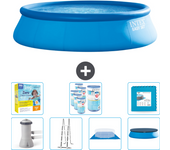 Paquete de piscina - intex - alrededor - 457x457x122 cm + accesorios cb48