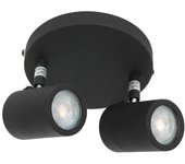 Mexlite - foco - upround led - negro - metal - ø 24cm - gu10 - 2487zw