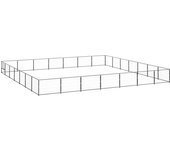 Perrera acero 49 m² negra v4537 700 x 700 x 70 cm / negro