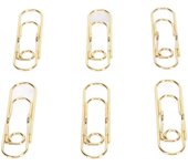 40 clips de acero al carbono dorados, portátiles, para sujetar bolígrafos y documentos de oficina.