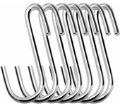 Paquete de 20 ganchos en forma de s resistentes de 6 cm para cocina, baño, dormitorio y oficina (paquete de 20, pequeños, plateados)