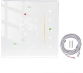 Termostato digital programable wifi, controlador de ambiente blanco para oficina, dormitorio y sala de estar