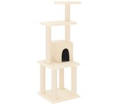 Rascador para gatos | juguetes para gatos con postes de sisal crema 105 cm cfw67401
