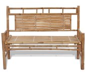 Banco de jardín | banco de exterior | silla de jardín plegable bambú 120 cm cfw701325