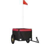 Remolque para bicicleta hierro negro y rojo 30 kg cfw11475