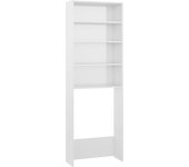 Armario de lavadora blanco brillante 64x24x190 cm