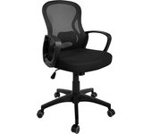 Silla de oficina ergonómica, asiento de malla reclinable, soporte lumbar, altura ajustable, giratorio, ruedas suaves fest
