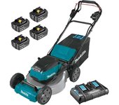 Cortacésped autopropulsado 36v 36v (2x18v lxt) - makita - con 4 baterías de 18v 5.0ah - dlm532pt4