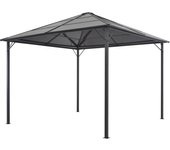 Cenador con techo de aluminio 3x3 m antracita