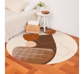 Alfombra de vinilo ronda moderna 120 x 120cm