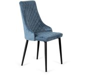 Pack de 4 sillas imperial velvet color azul, 94 cm (alto) 48 cm (ancho) 57 cm (fondo)