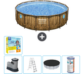 Paquete de piscina - bestway - alrededor - 488x488x122 cm + accesorios cb33