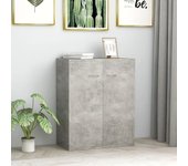 Aparador | aparador de comedor | armario de cocina de madera contrachapada gris hormigón 60x30x75 cm cfw59274