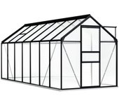 Vidaxl invernadero con estructura base aluminio gris antracita 8,17 m²
