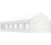 Vidaxl cenador con techo polietileno blanco 13,38x4,08x3,22 m