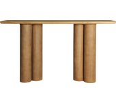 Consola de madera dm en color marrón de 150x40x81cm