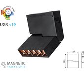 Lempada led lineare regolabile 5x2w 24v caldo 3000k cri 90 ugr 19 por sistema binario magnetico sku-7962