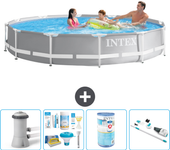 Paquete de piscina - intex - alrededor - 366x366x76 cm + accesorios a2134