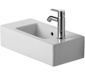 Lavamanos duravit vero 50cm, agujero del grifo derecho, 0703500008, color: blanco