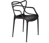 Pack 4 sillas polipropileno concha en color negro 51.5 cm(ancho ) 82.5 cm(altura) 57 cm(f