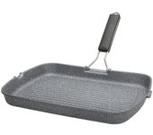 Tognana grill rettangolare con manico pieghevole mythos, alluminio, grigio, 1
