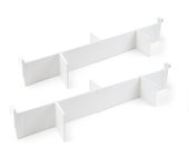 Emuca juego de divisores para interior de cajones vertex-concept, 900, pintado blanco, aluminio y plástico