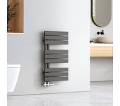 Emke secador de toallas plano de agua caliente, secador de toallas conexión lateral para, antracita 762x400mm 342watts
