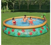 Bestway piscina hinchable fast set serie paradise palms 457x84 cm