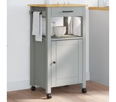 Carro de cocina monza 48x40x90 cm madera maciza de pino
