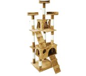 Árbol rascador para gatos color beis 170 cm accesorios mascotas animales de compañía