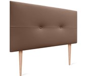Dhome cabecero de polipiel pro con patas cabeceros cabezal tapizado cama lujo (arcilla, 105cm)