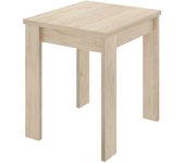 Mesa extensible alamaro, consola extensible multiposición, mesa consola auxiliar plegable, 67/134x67h79 cm, roble