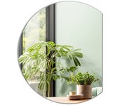 Espejo de medio círculo, espejo de tocador de baño moderno, maquillaje, círculo biselado, montaje en pared 100 espejo circulo cortado