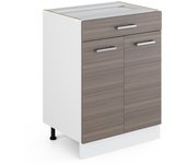 Vicco mueble bajo de cocina r-line, gris noble, 60 cm con cajón, sin encimera