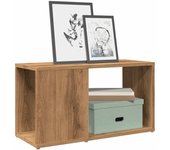Mueble tv artesanal de roble 60x24x32 cm de madera contrachapada