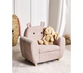 Beliani sillón infantil maribo bouclé rosa pastel