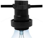 Ledkia guirnaldas para exterior ip44 cable eléctrico plano con portalámparas e27 a medida negro 10 m
