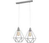 Helam karo lámpara de techo suspendida barra recta gris 50cm
