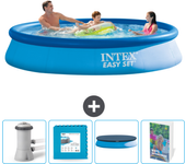Paquete de piscina - intex - alrededor - 366x366x76 cm + accesorios cb124