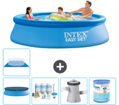 Paquete de piscina - intex - alrededor - 305x305x76 cm + accesorios a518