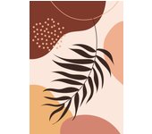 Papel pintado panorámico - hoja boho