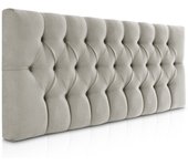 Cabecero copenhague tela cabecero de cama tapizado con capitoné para camas de 90 y 105 (115 x 57 cm) tela gris plata sueños zzz