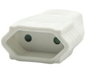 Enchufe eléctrico hembra de 2 polos, 6 a